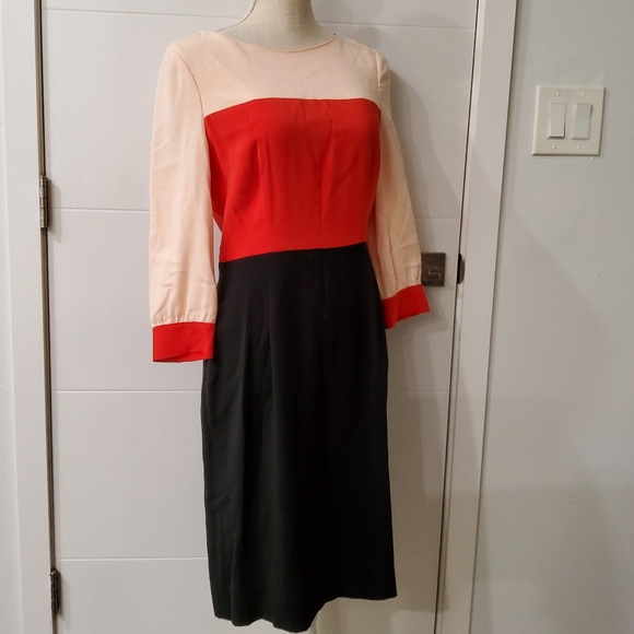 Kate Spade Parker Colorblok Dress Size 6 - Picture 3 of 16